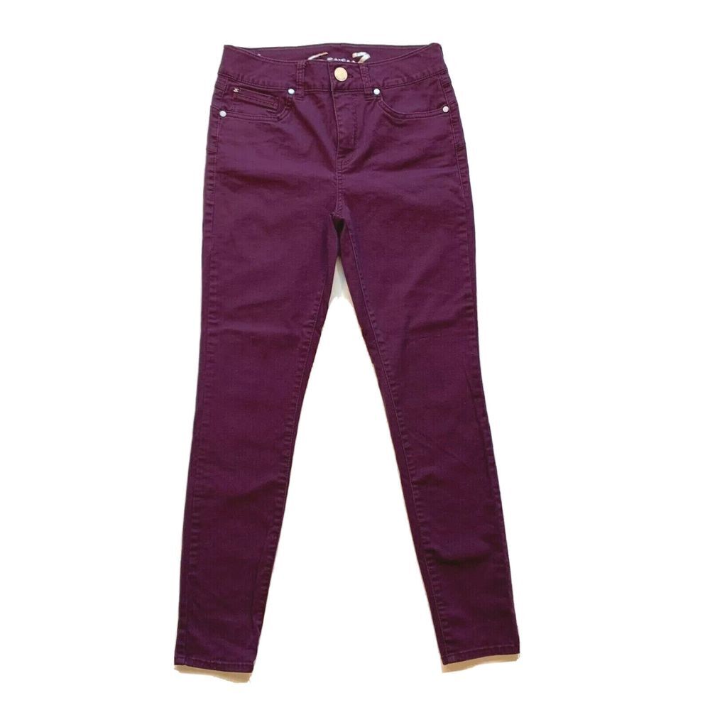 7 SEVEN FOR ALL MANKIND Dojo High Rise Skinny Jeans Booty Shaper Plum‎ 4 NWOT